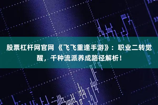 股票杠杆网官网 《飞飞重逢手游》：职业二转觉醒，千种流派养成路径解析！